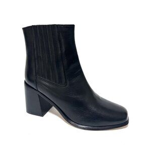 Andre Assous Womens Naia Chelsea Boot Black Leather Size 11 M